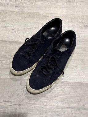 Common Projects Men's Navy Suede Low-Top Sneakers